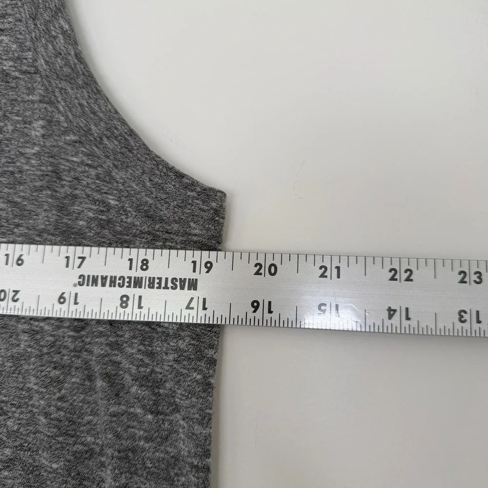 Current/Elliott The Perfect Muscle Tee Dress Heather Grey Midi Slit Large
